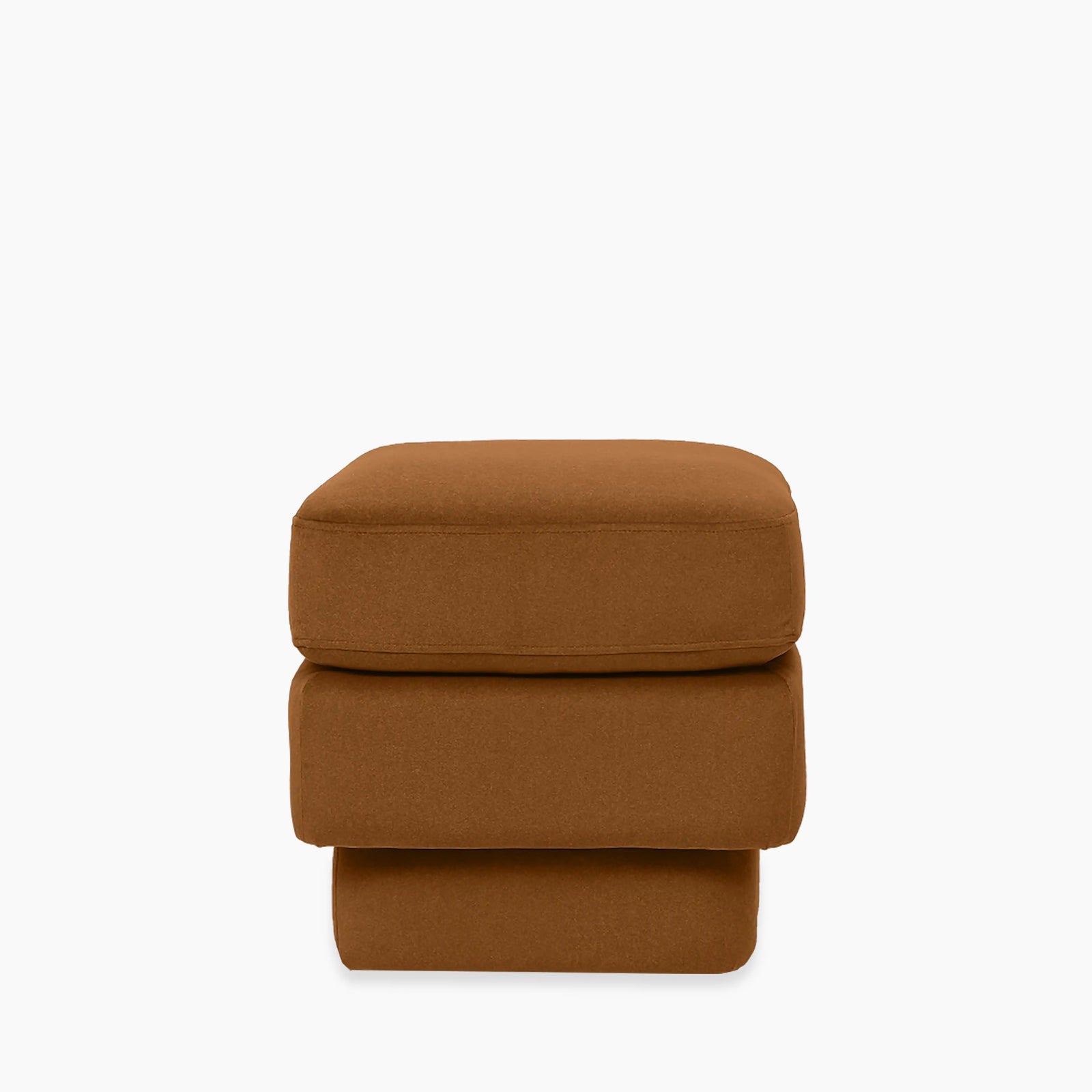 Carrell Pouffe | Caramel Sustainable Mohair Velvet