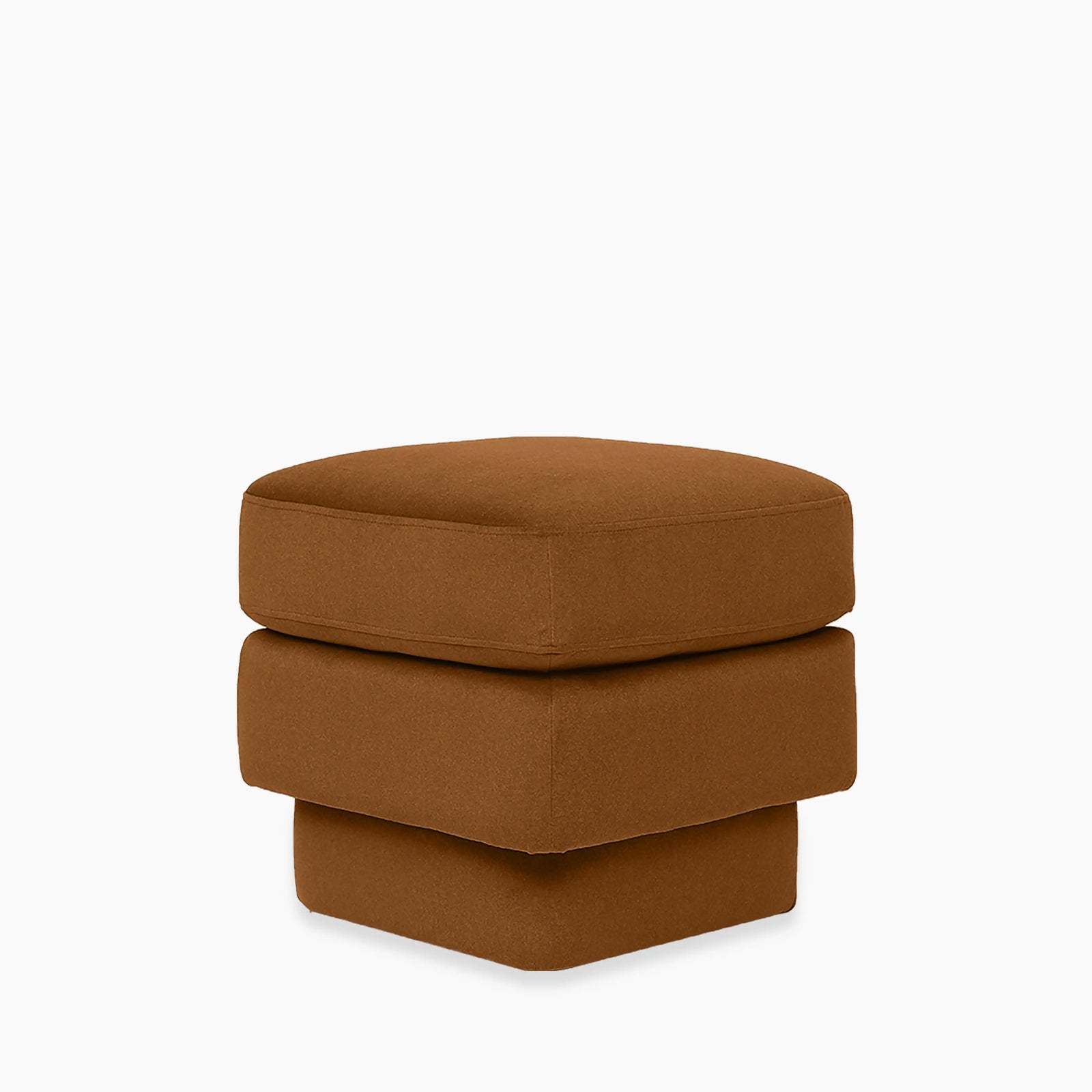 Carrell Pouffe | Caramel Sustainable Mohair Velvet