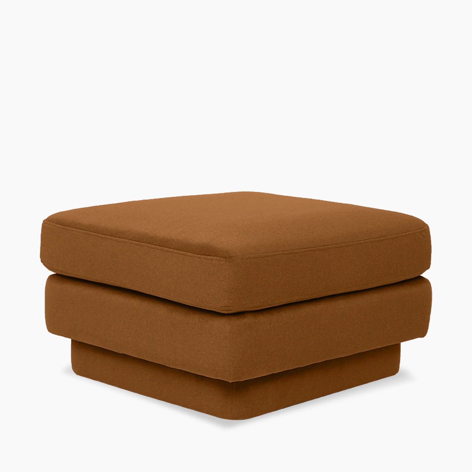 Carrell Ottoman | Caramel Sustainable Mohair Velvet