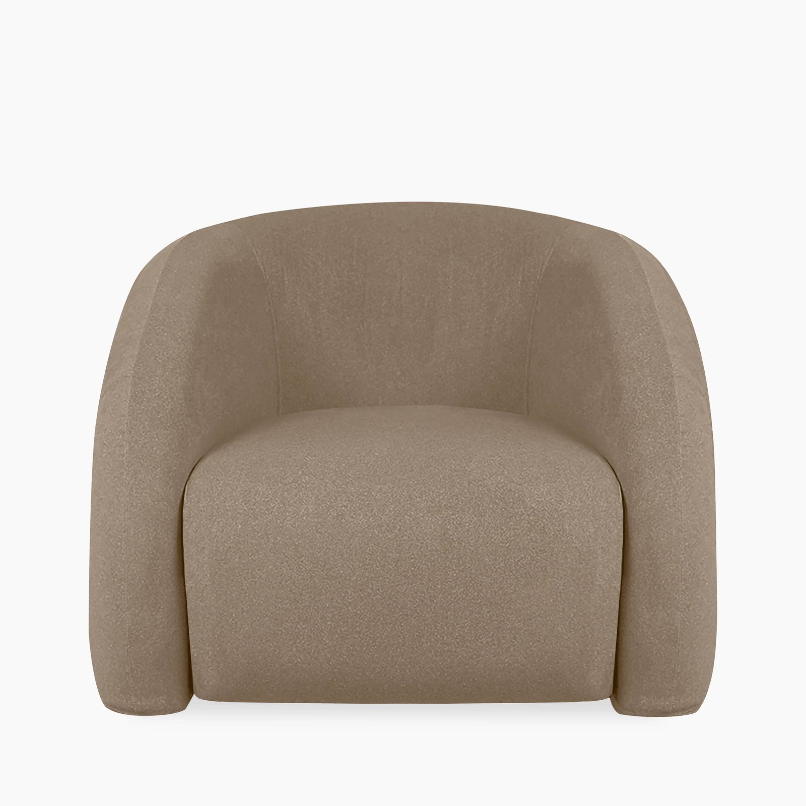 Chaplin Swivel Accent Chair | Truffle Brown Sustainable Mohair Velvet & Walnut