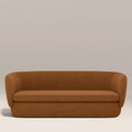 Miller 3 Seater Sofa | Caramel Brown Sustainable Mohair Velvet