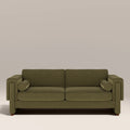 Ava 3 Seater Sofa | Moss Green Sustainable Mohair Velvet