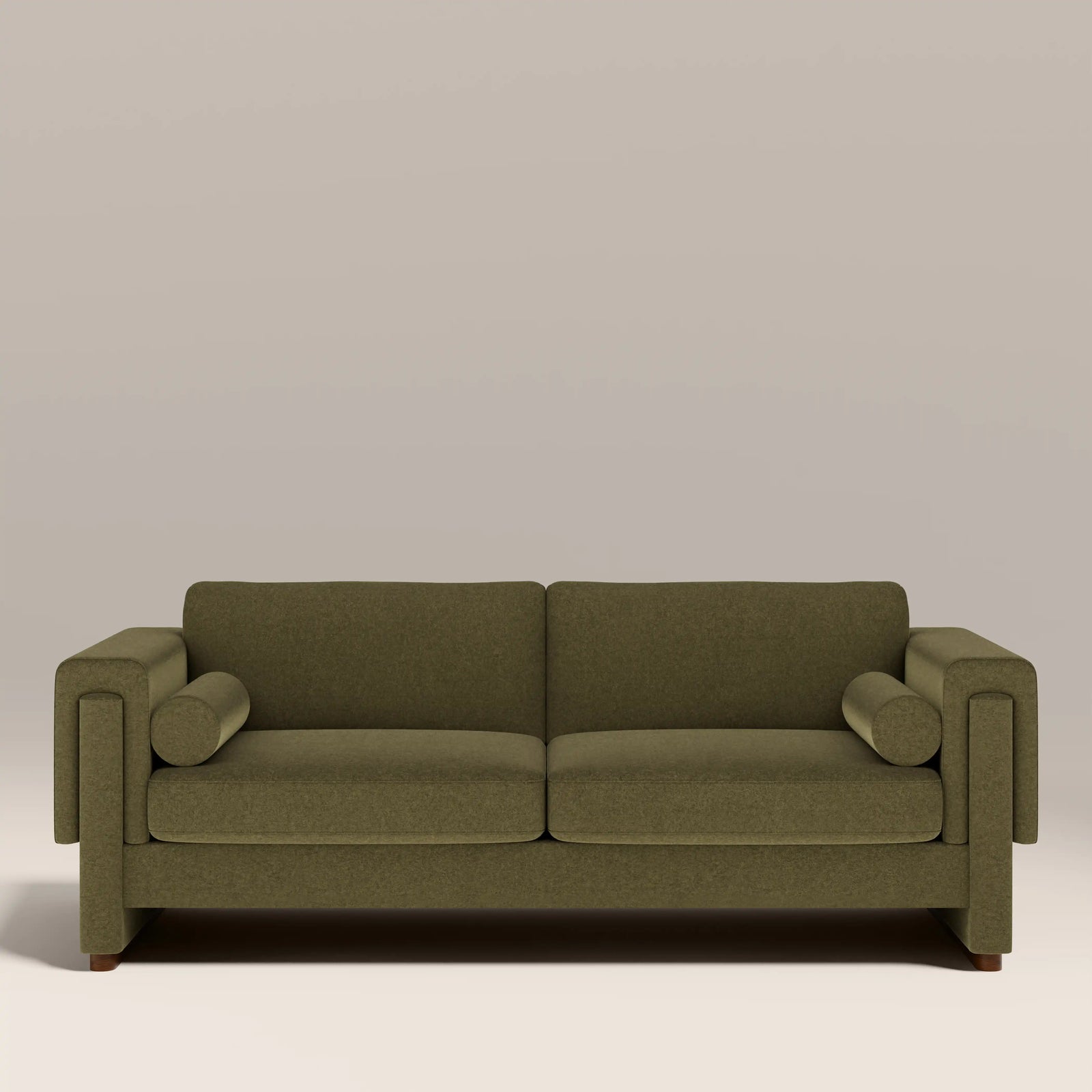 Ava 3 Seater Sofa | Moss Green Sustainable Mohair Velvet