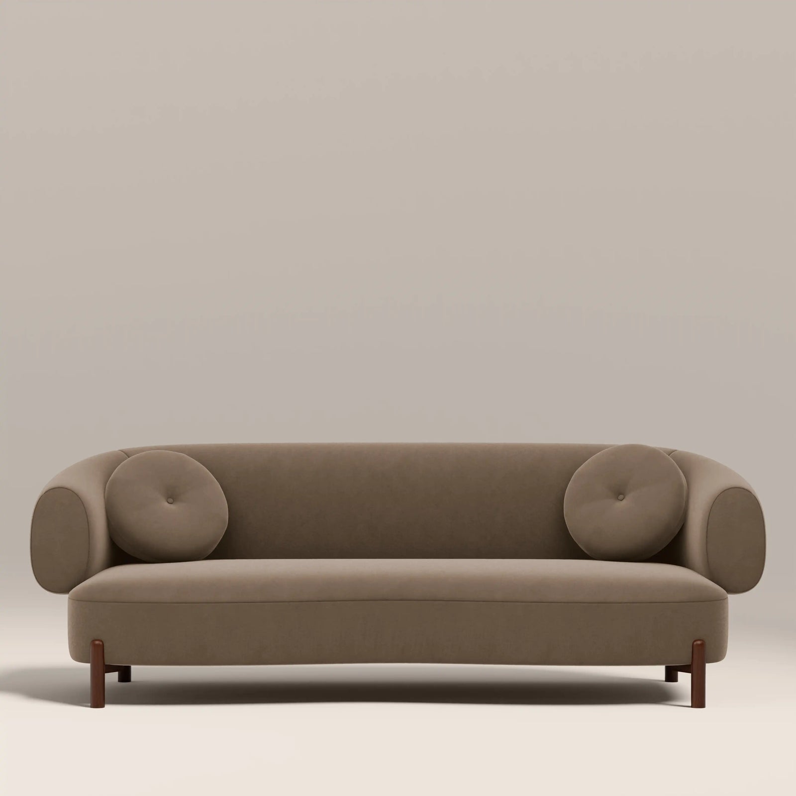 Hallfield 3 Seater Sofa | Truffle Brown Sustainable Mohair Velvet