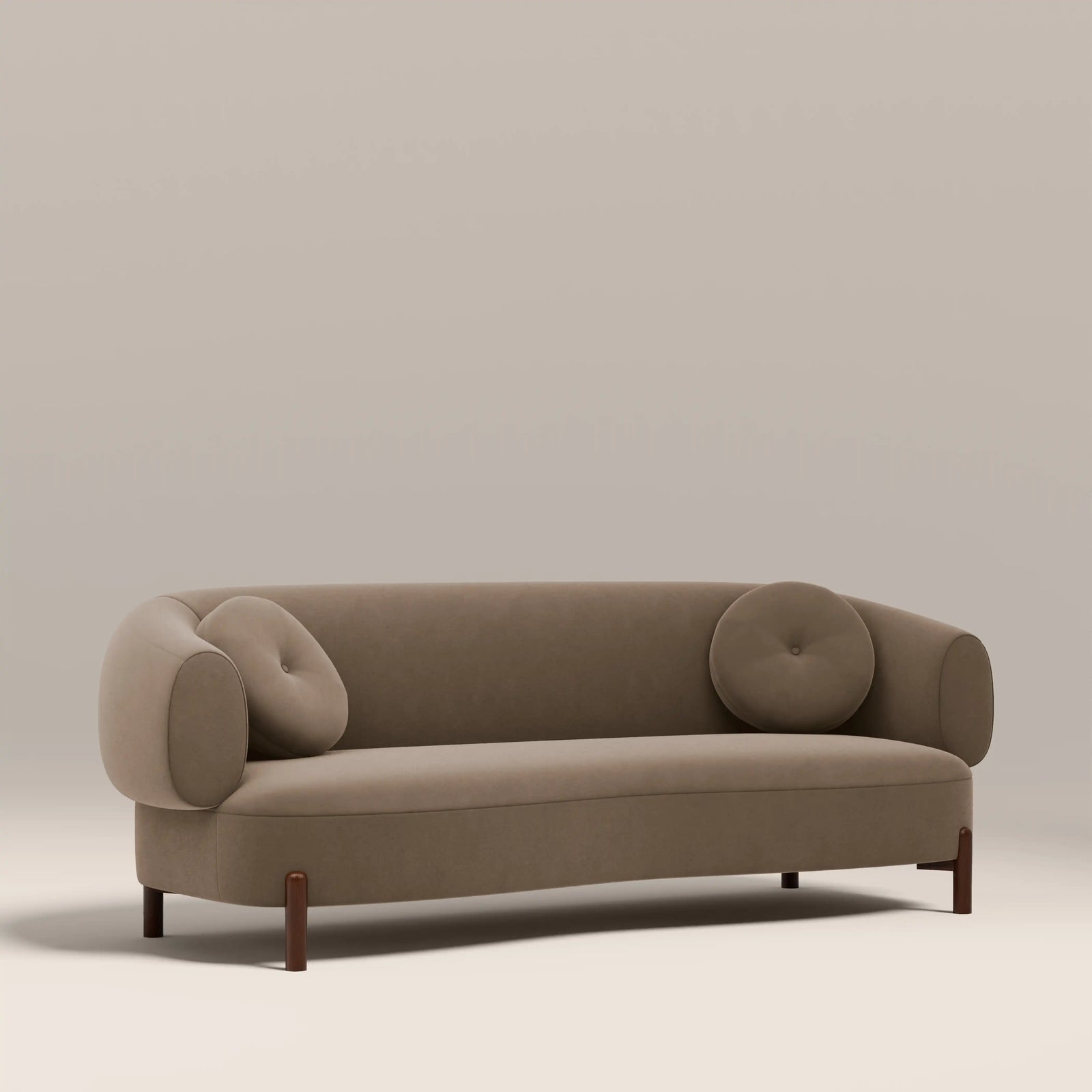 Hallfield 3 Seater Sofa | Truffle Brown Sustainable Mohair Velvet