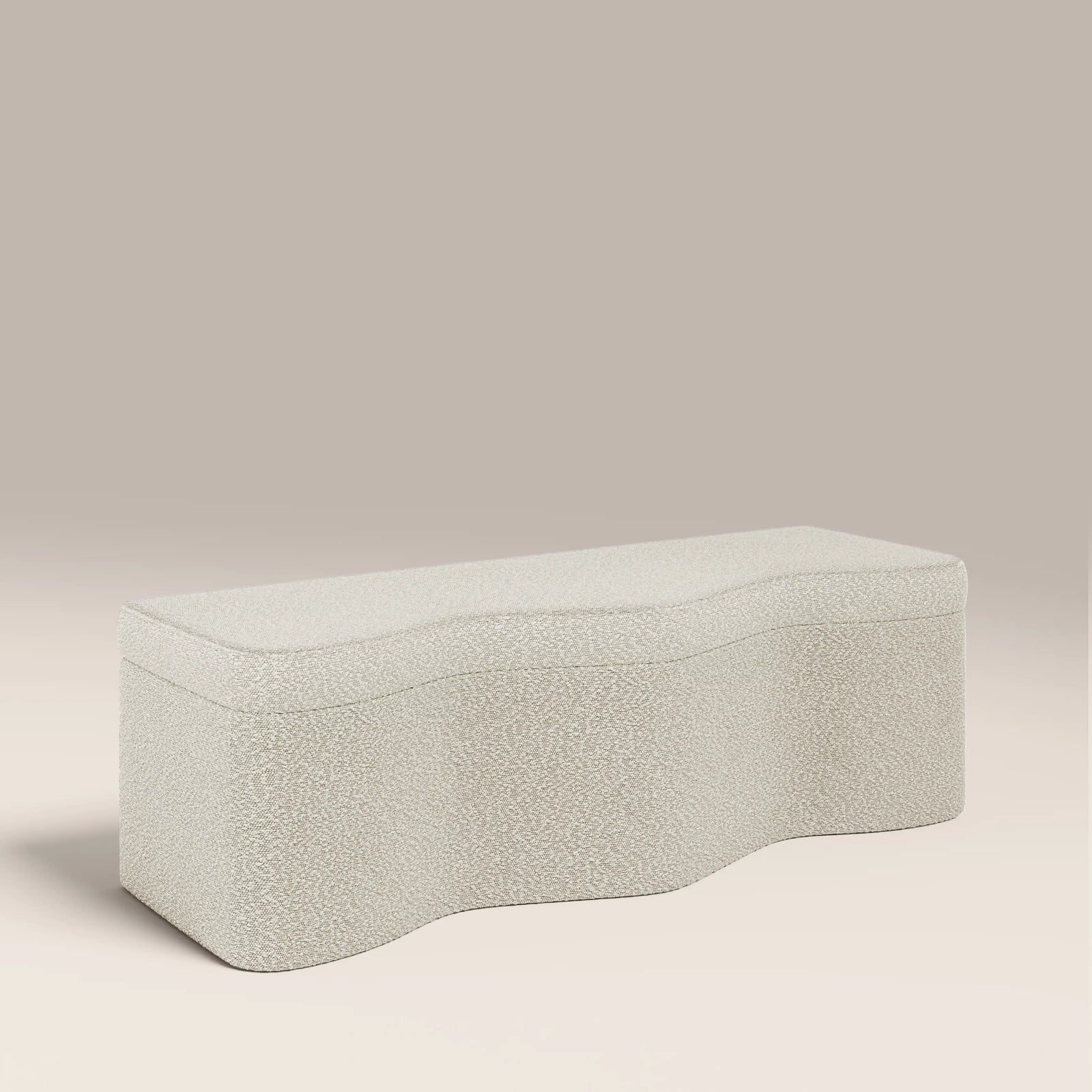 Ivan Storage Ottoman | Speckled Stone Sustainable Boucle