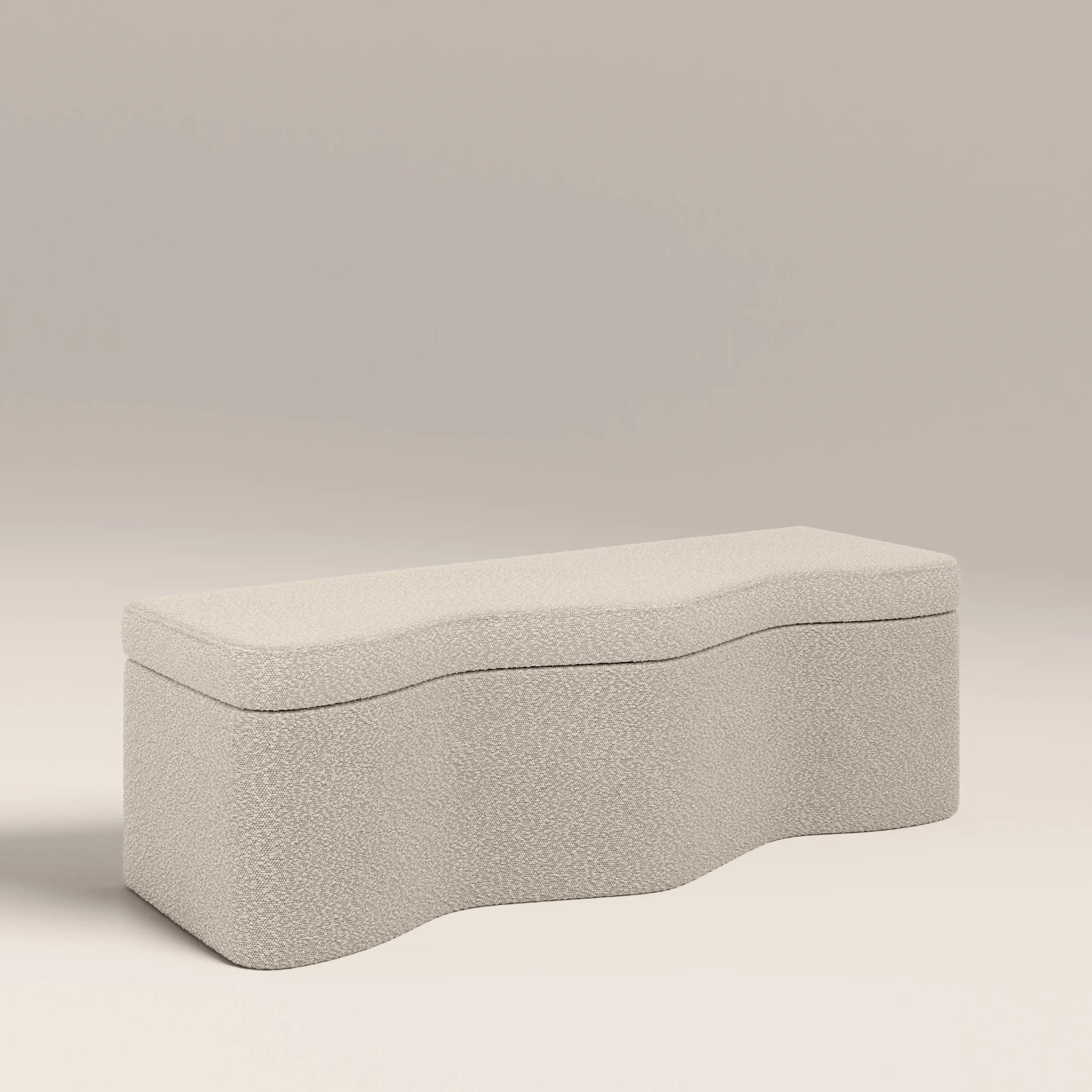 Ivan Storage Ottoman | Speckled Stone Sustainable Boucle