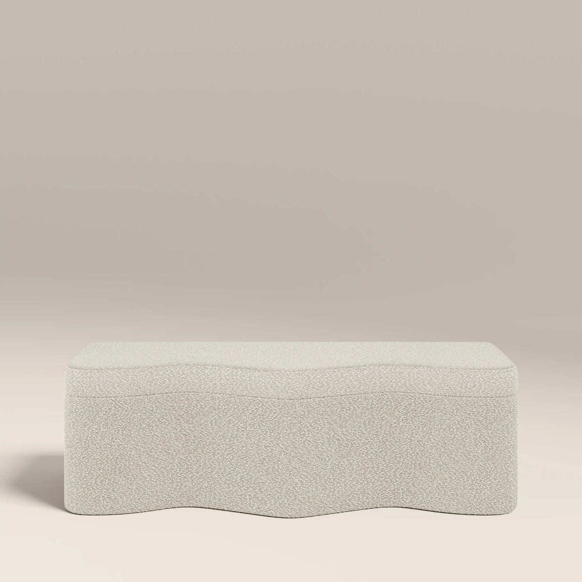 Ivan Storage Ottoman | Speckled Stone Sustainable Boucle