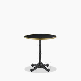 Parisian Style Flat Auto-Adjust Dining Table | Black & Brass
