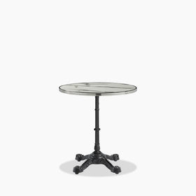 Parisian Style Flat Auto-Adjust Dining Table | White Marble & Chrome