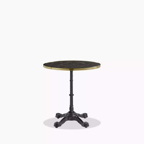 Parisian Style Flat Auto-Adjust Dining Table | Brown Marble & Brass