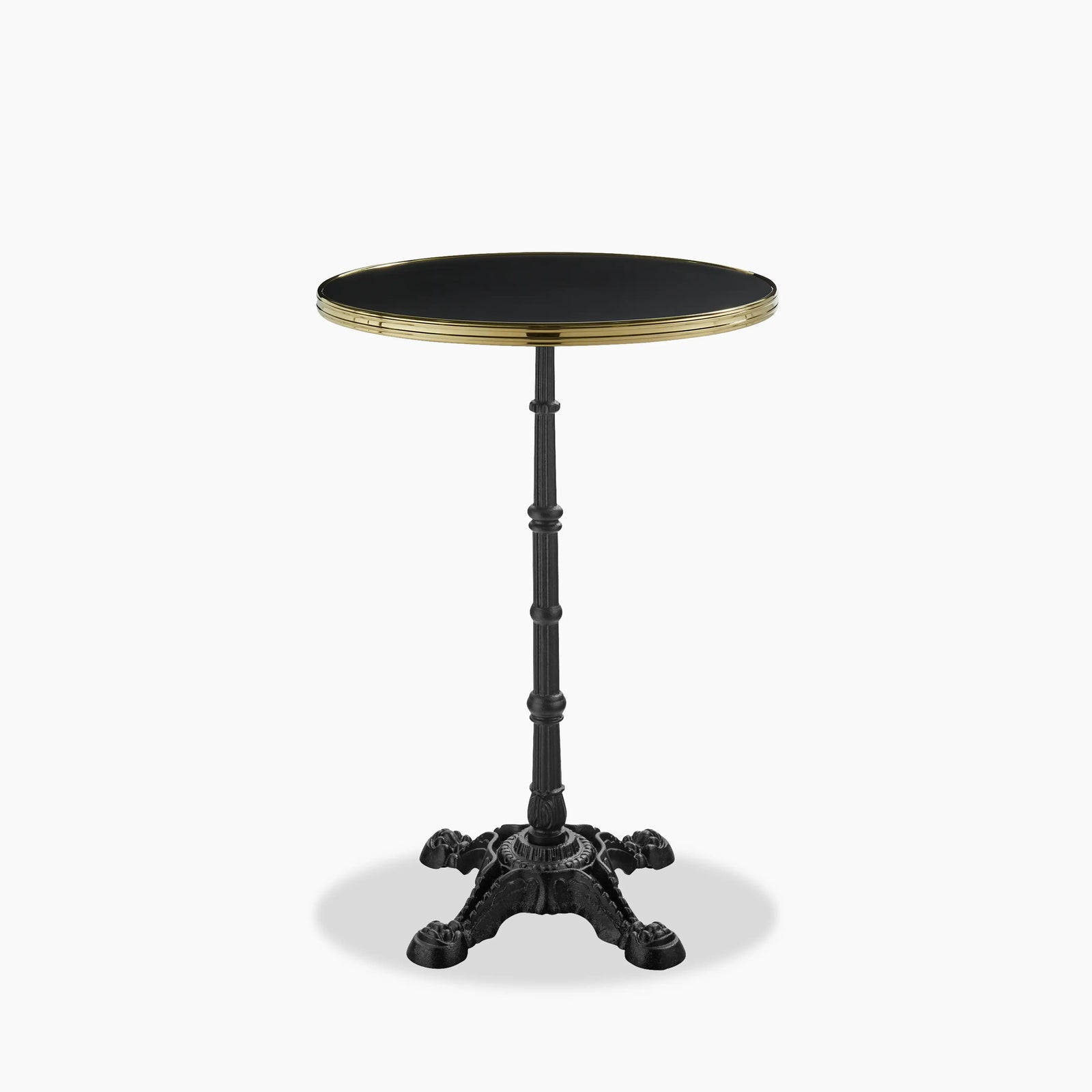 Parisian Style Flat Auto-Adjust Bar Table | Black & Brass