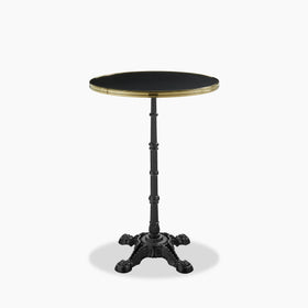 Parisian Style Flat Auto-Adjust Bar Table | Black & Brass