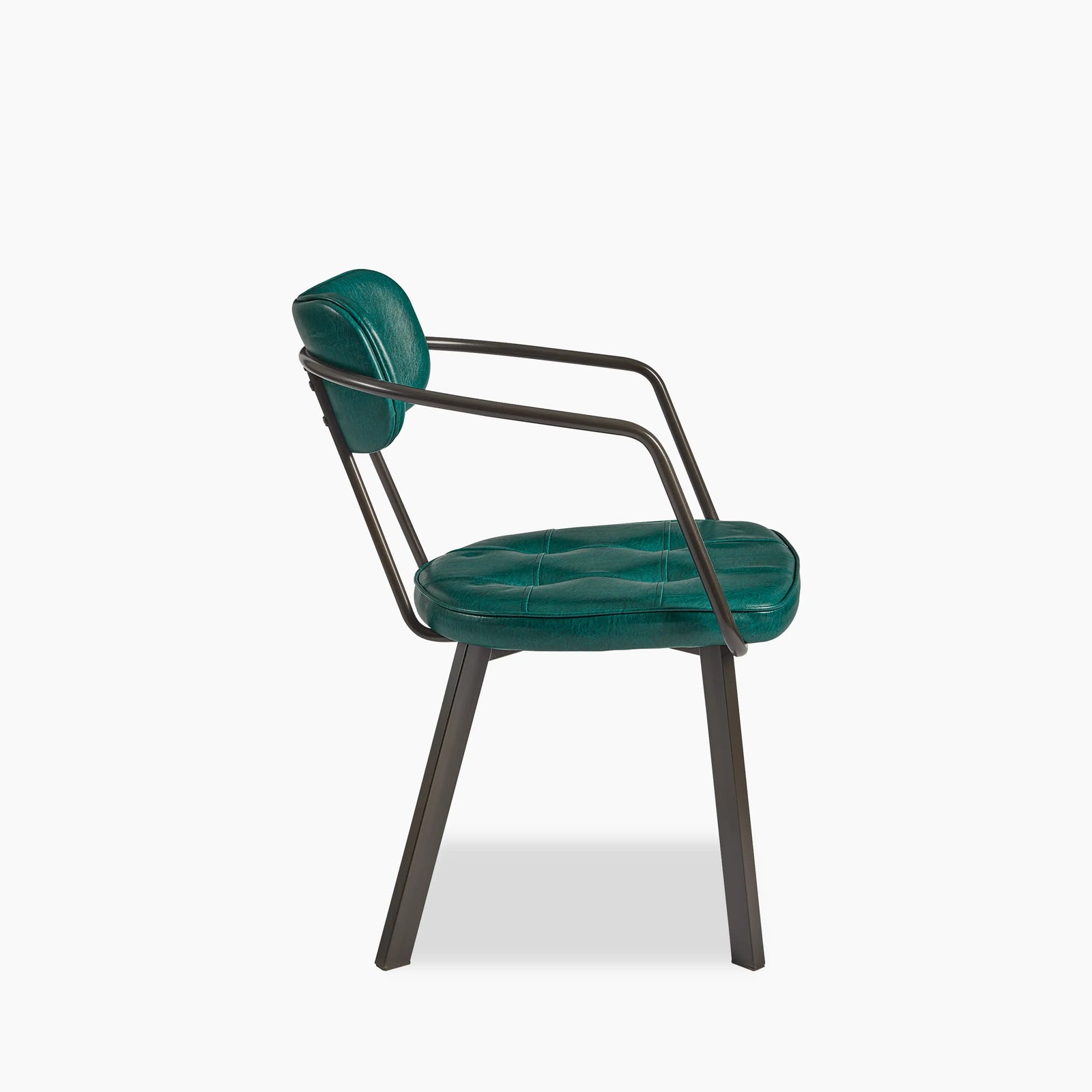 Algora Carver Dining Chair | Teal Faux Leather & Gunmetal