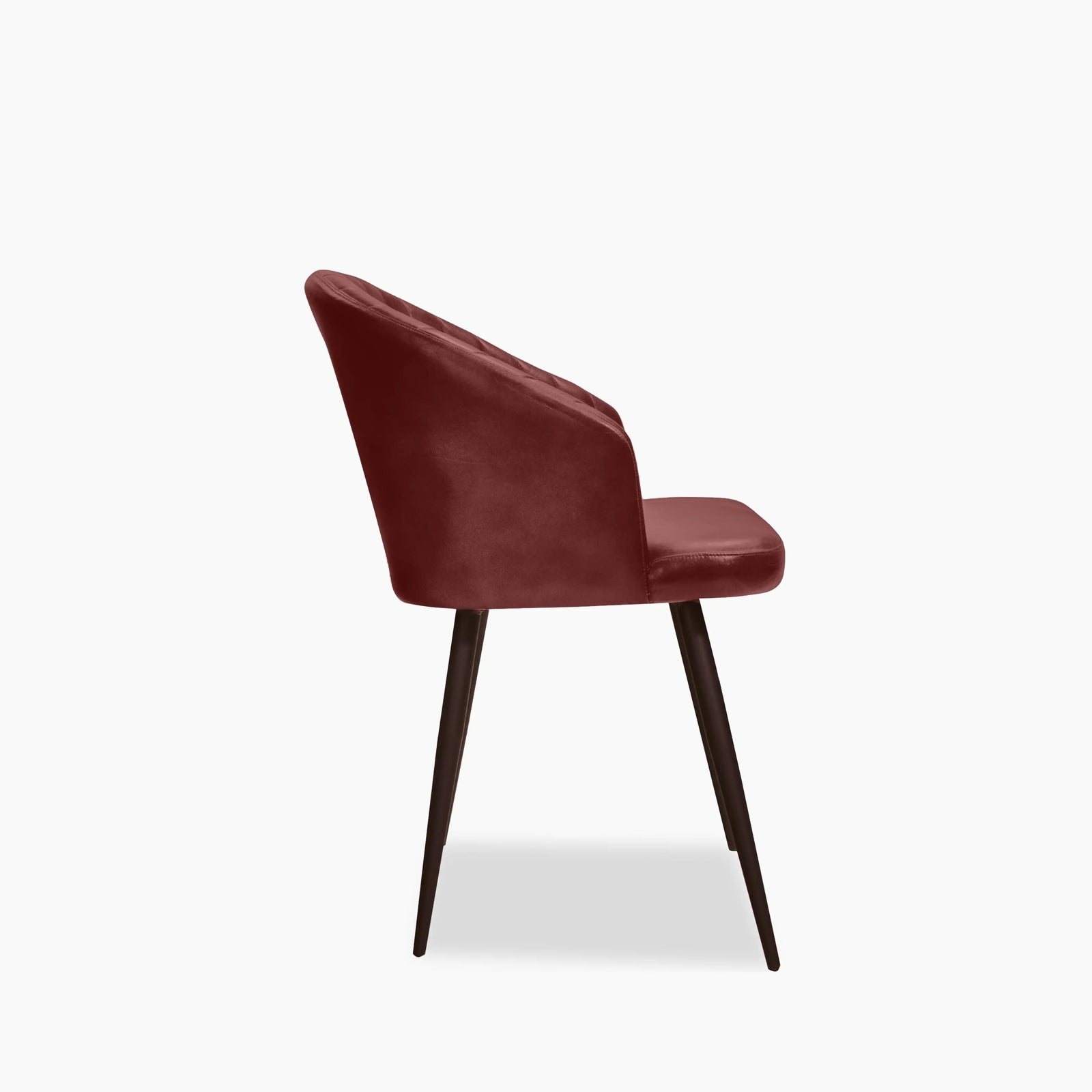 Argyle Carver Dining Chair | Vintage Red Faux Leather & Black