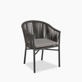 Rowan Stackable Carver Dining Chair | Dark Grey