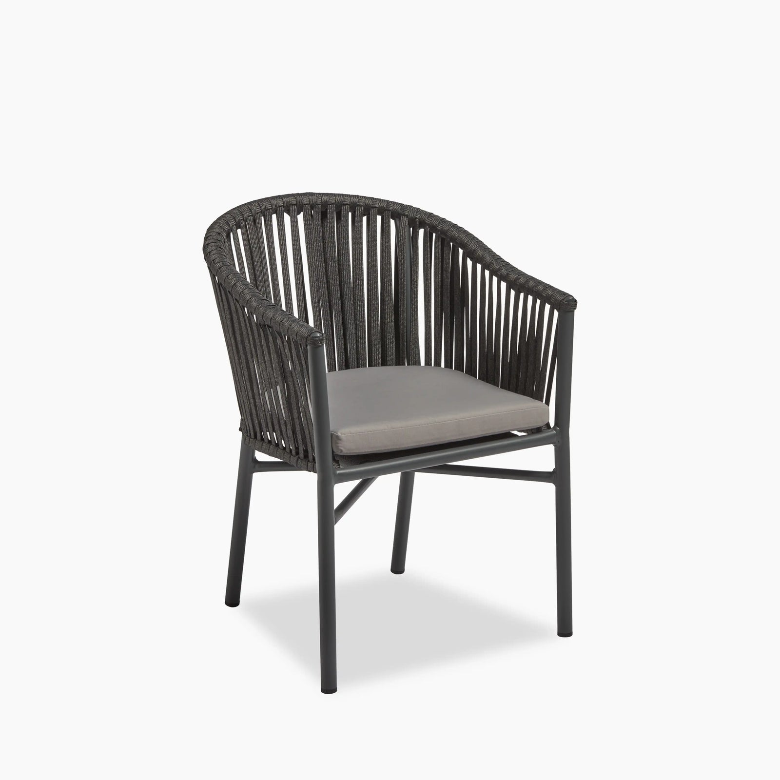 Rowan Stackable Carver Dining Chair | Dark Grey