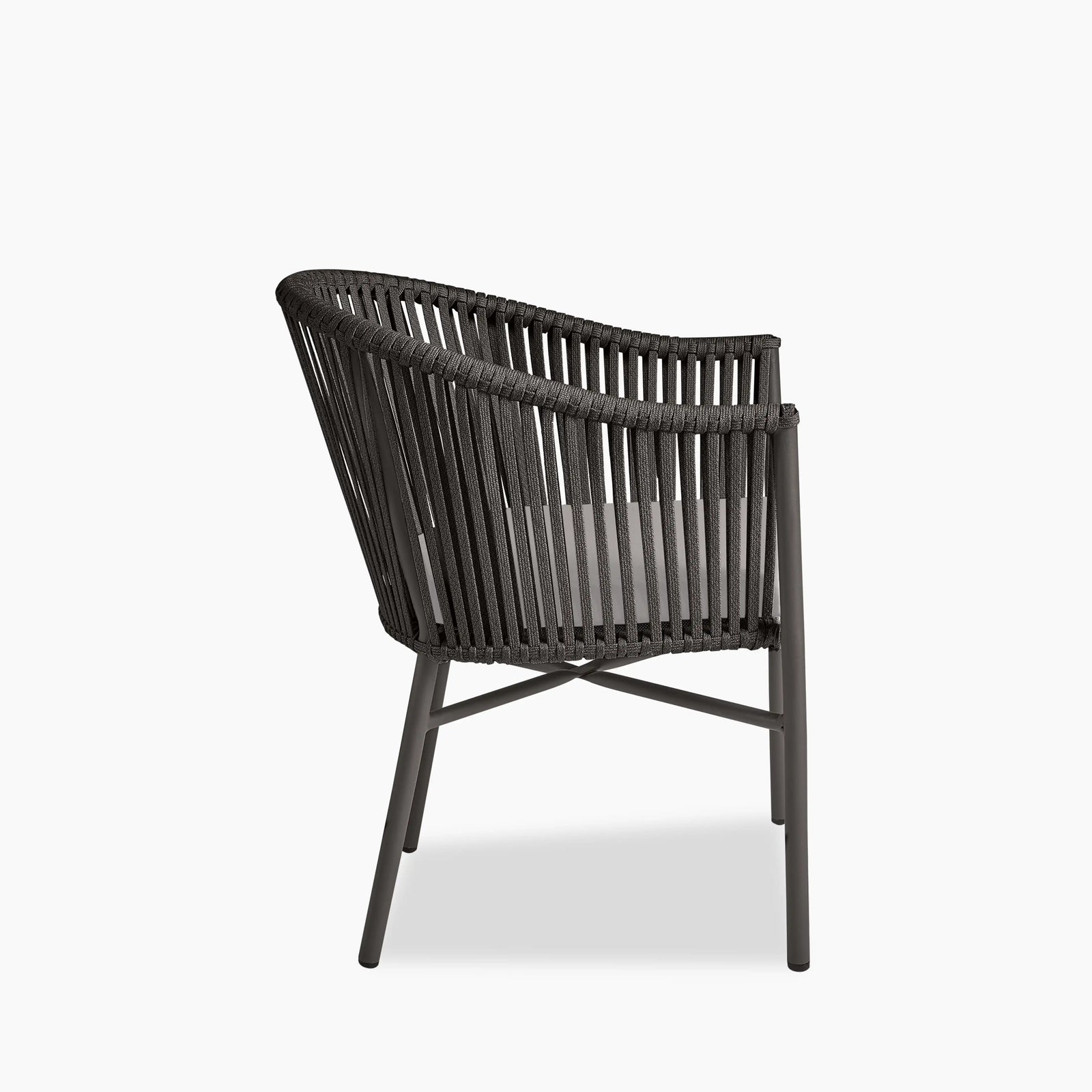 Rowan Stackable Carver Dining Chair | Dark Grey