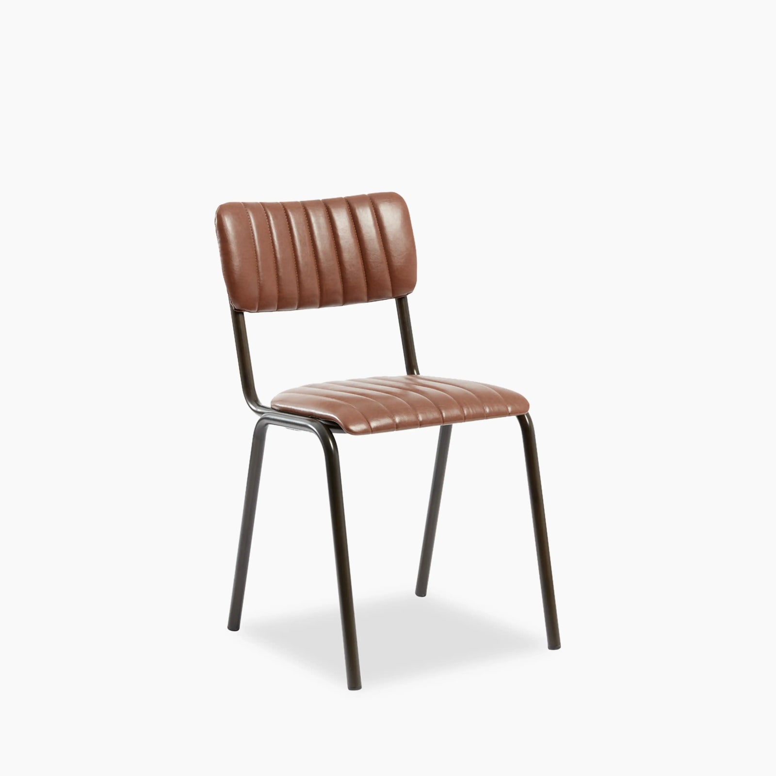 Gibson Stackable Dining Chair | Teal Faux Leather & Black