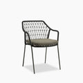 Milan Carver Dining Chair | Anthracite Grey & Black