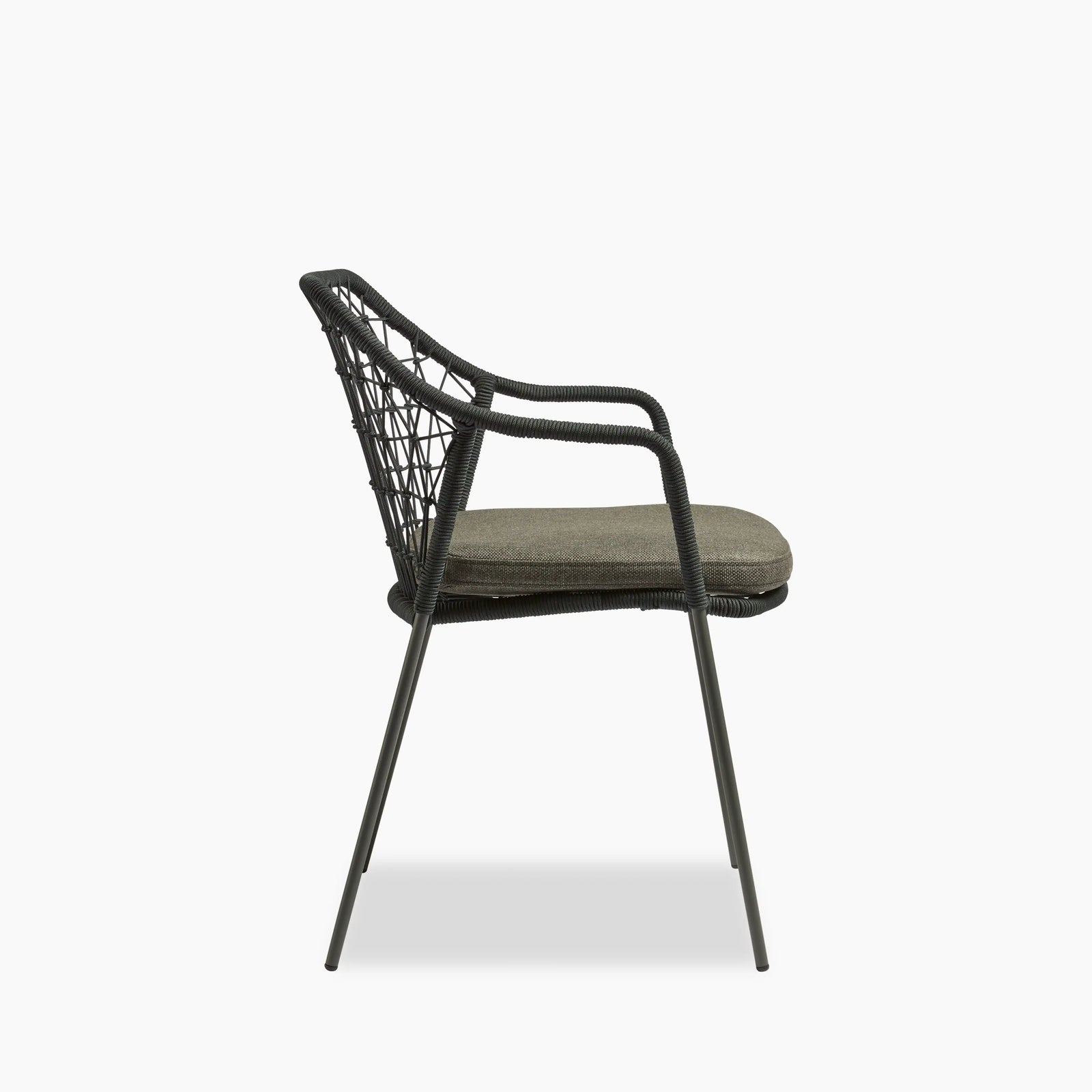 Milan Carver Dining Chair | Anthracite Grey & Black