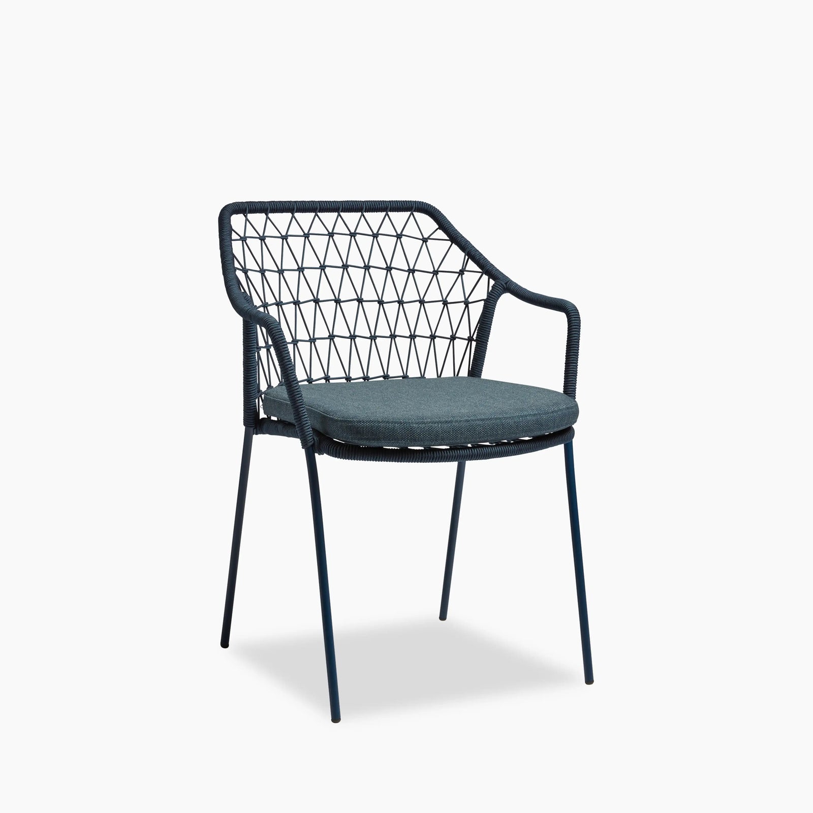 Milan Carver Dining Chair | Blue & Black