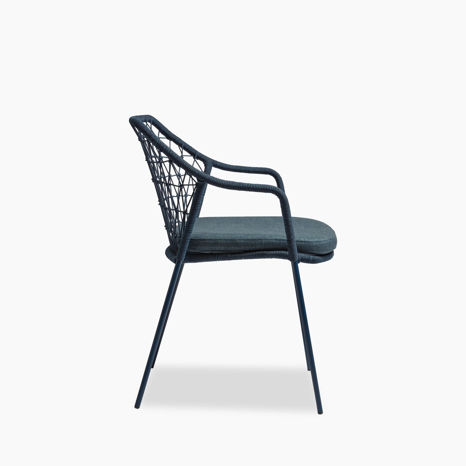 Milan Carver Dining Chair | Blue & Black