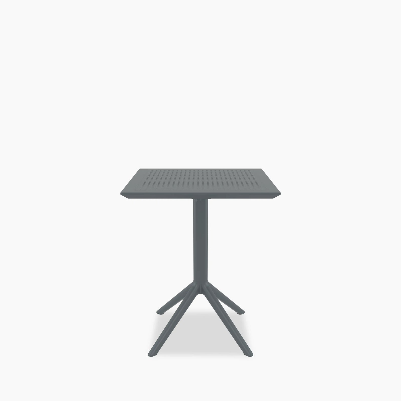 Aiden 4 Seat Square Cafe Table | Dark Grey & Grey