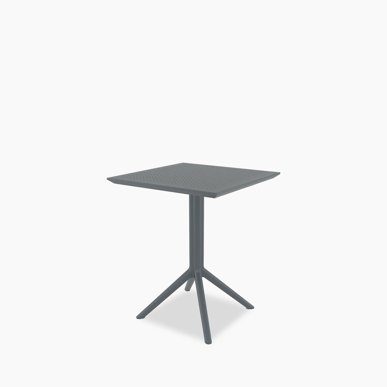 Aiden 4 Seat Square Cafe Table | Dark Grey & Grey