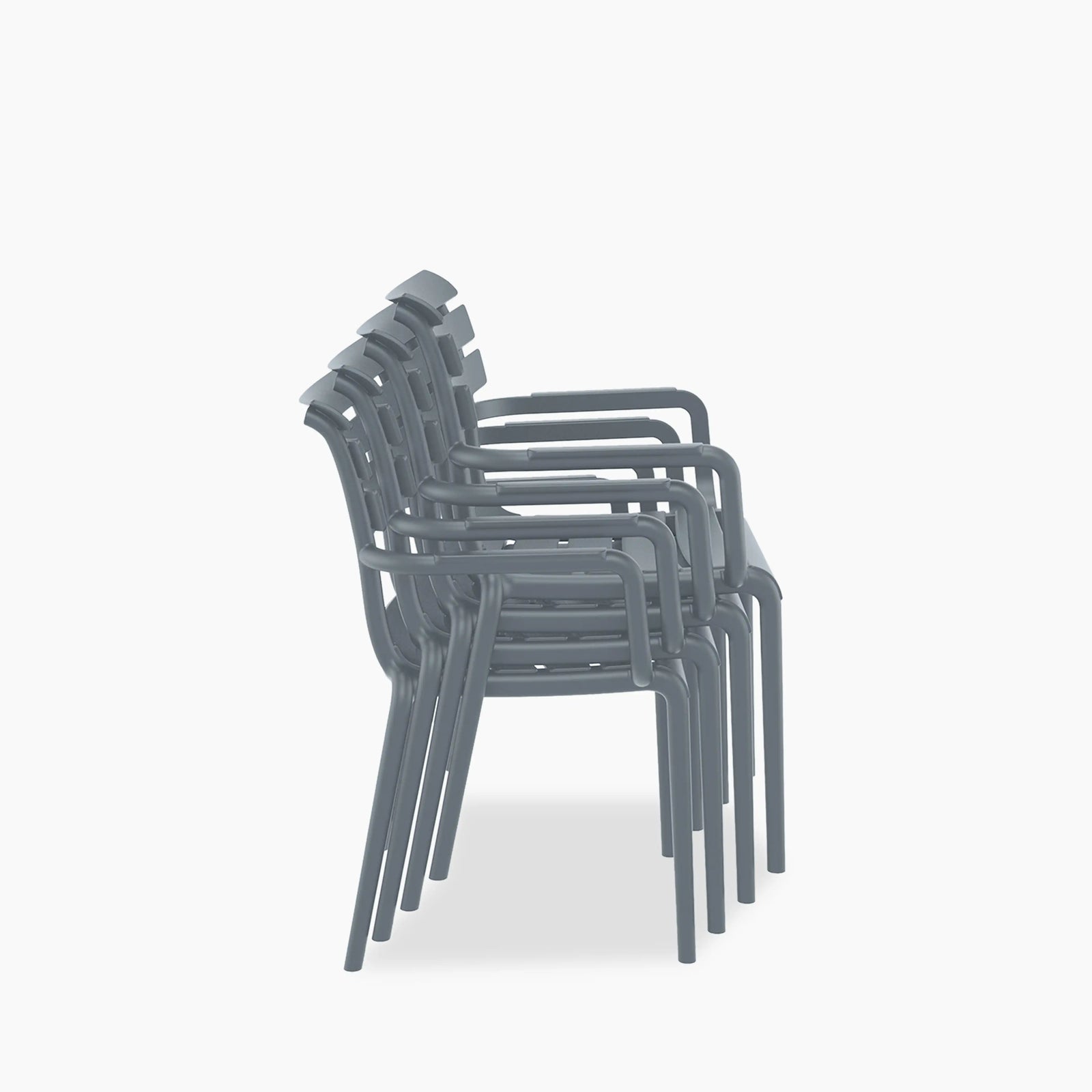 Hampton Stackable Carver Dining Chair | Grey