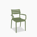 Hampton Stackable Carver Dining Chair | Olive Green