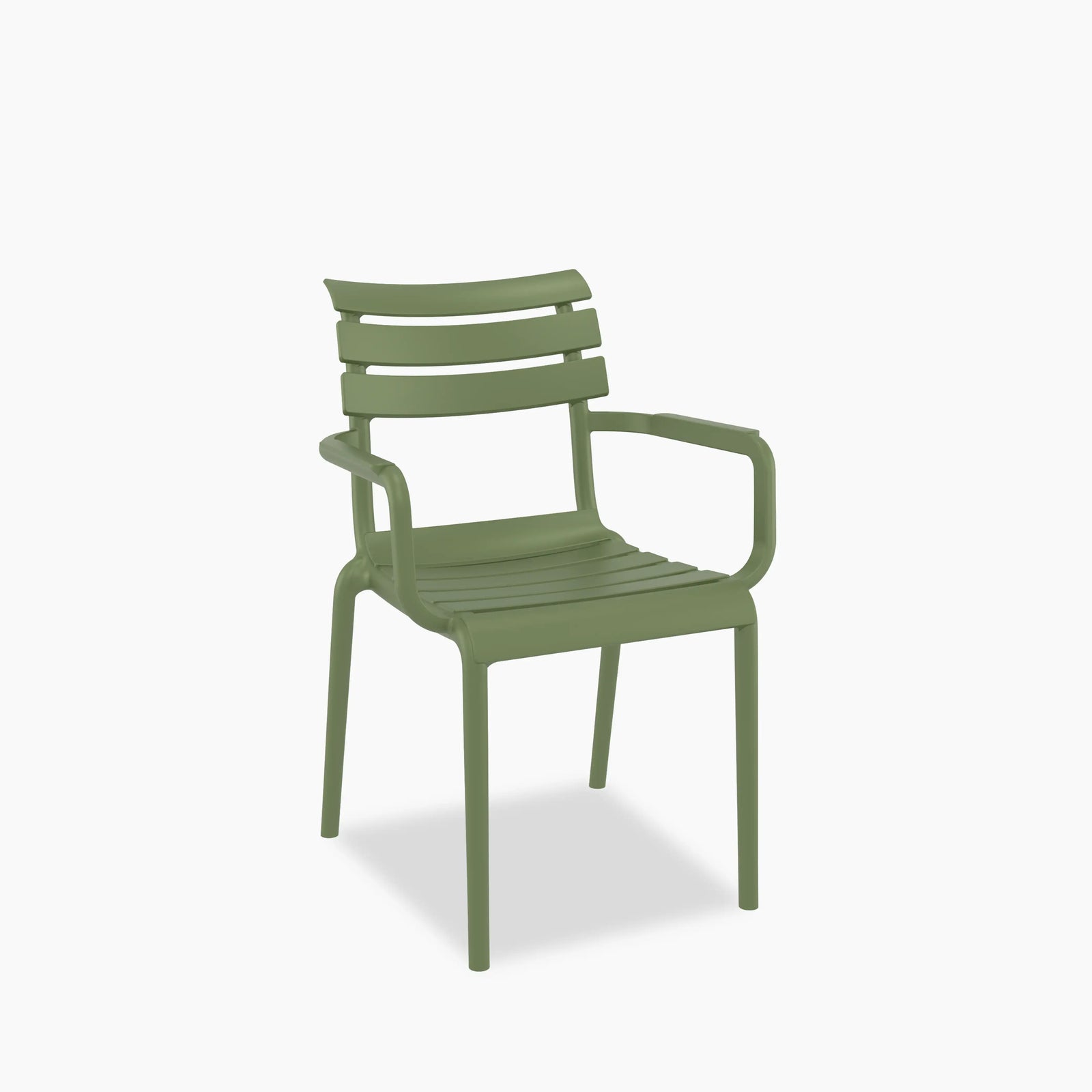 Hampton Stackable Carver Dining Chair | Olive Green