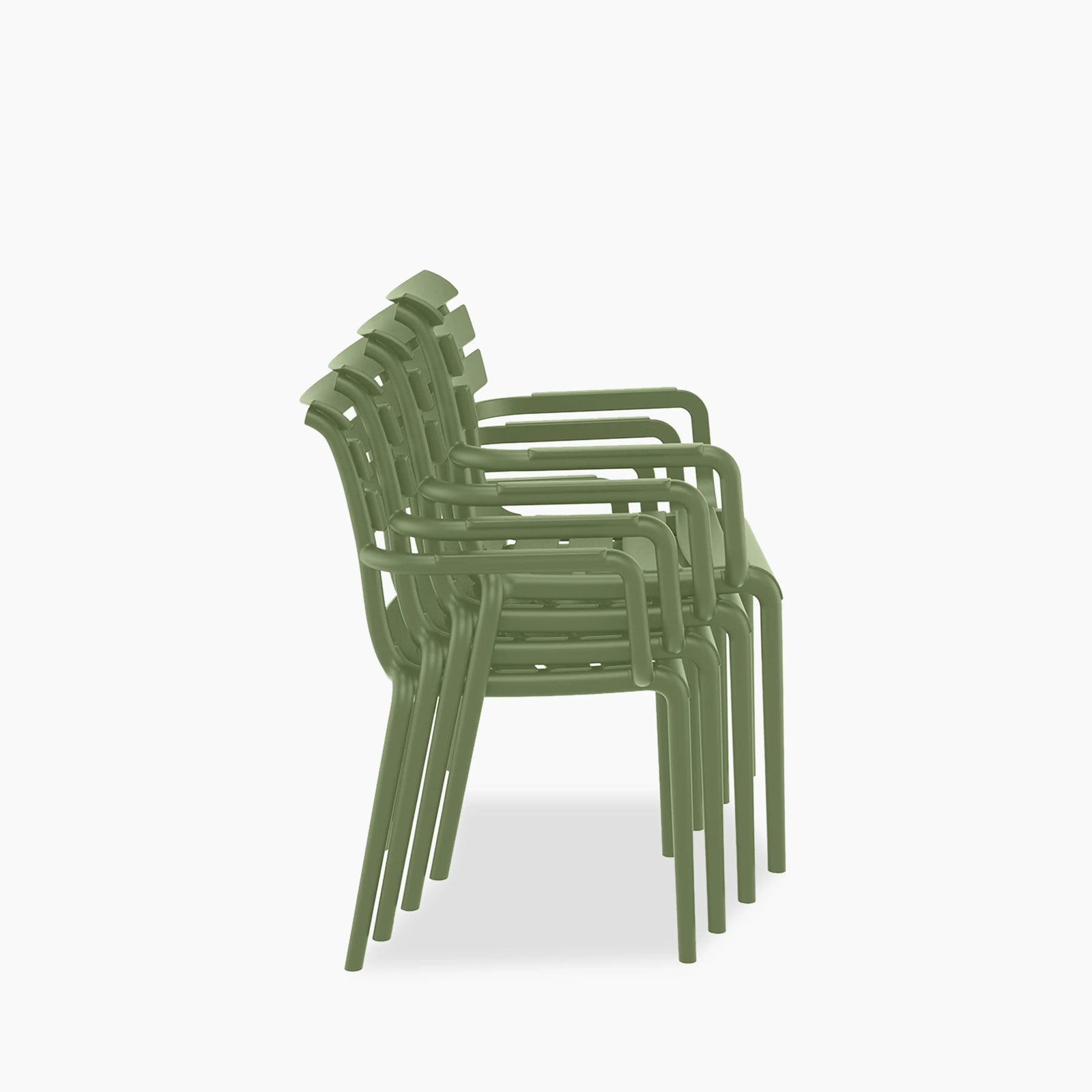 Hampton Stackable Carver Dining Chair | Olive Green