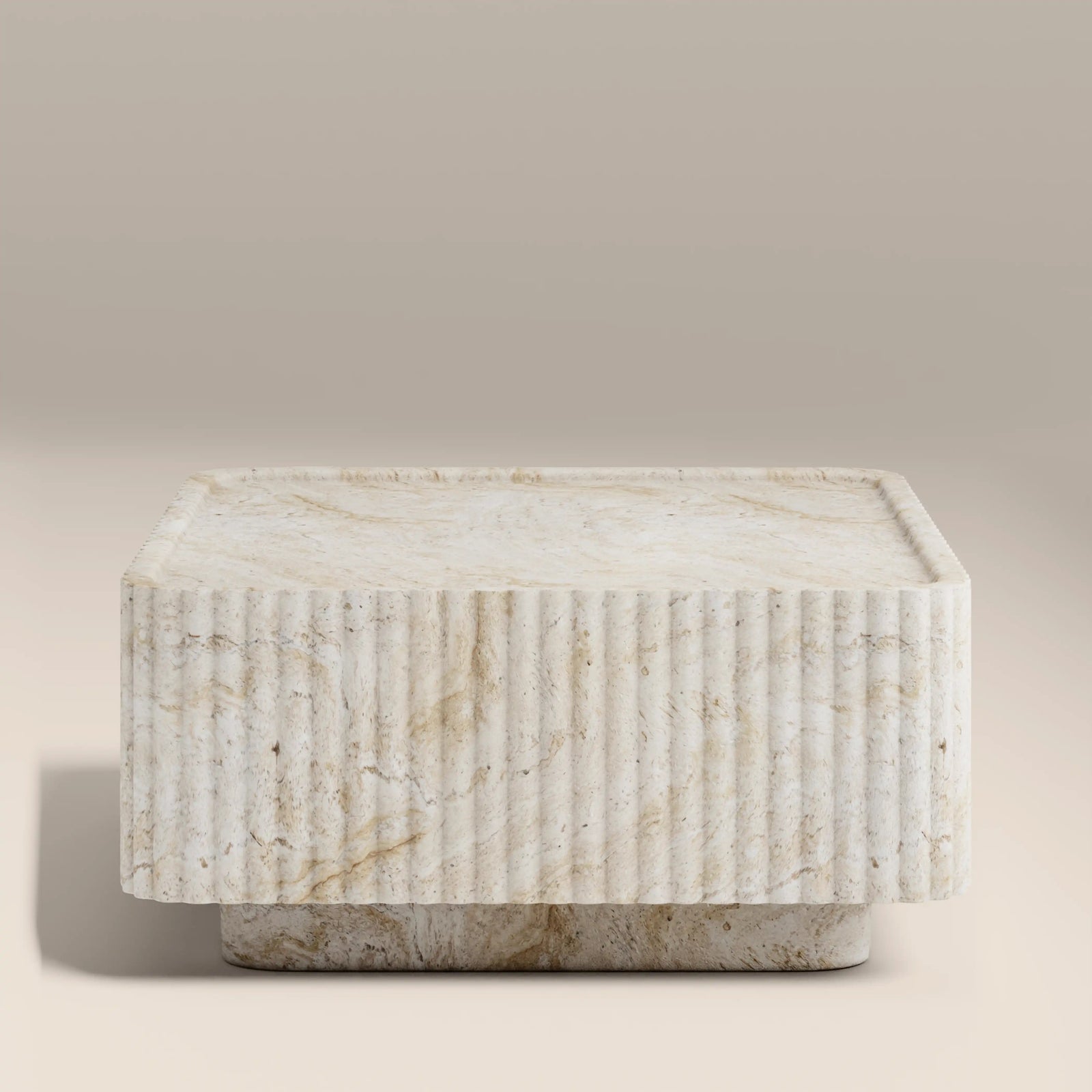 Osmond Square Coffee Table | Natural Travertine Effect