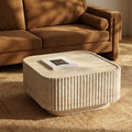 Osmond Square Coffee Table | Natural Travertine Effect