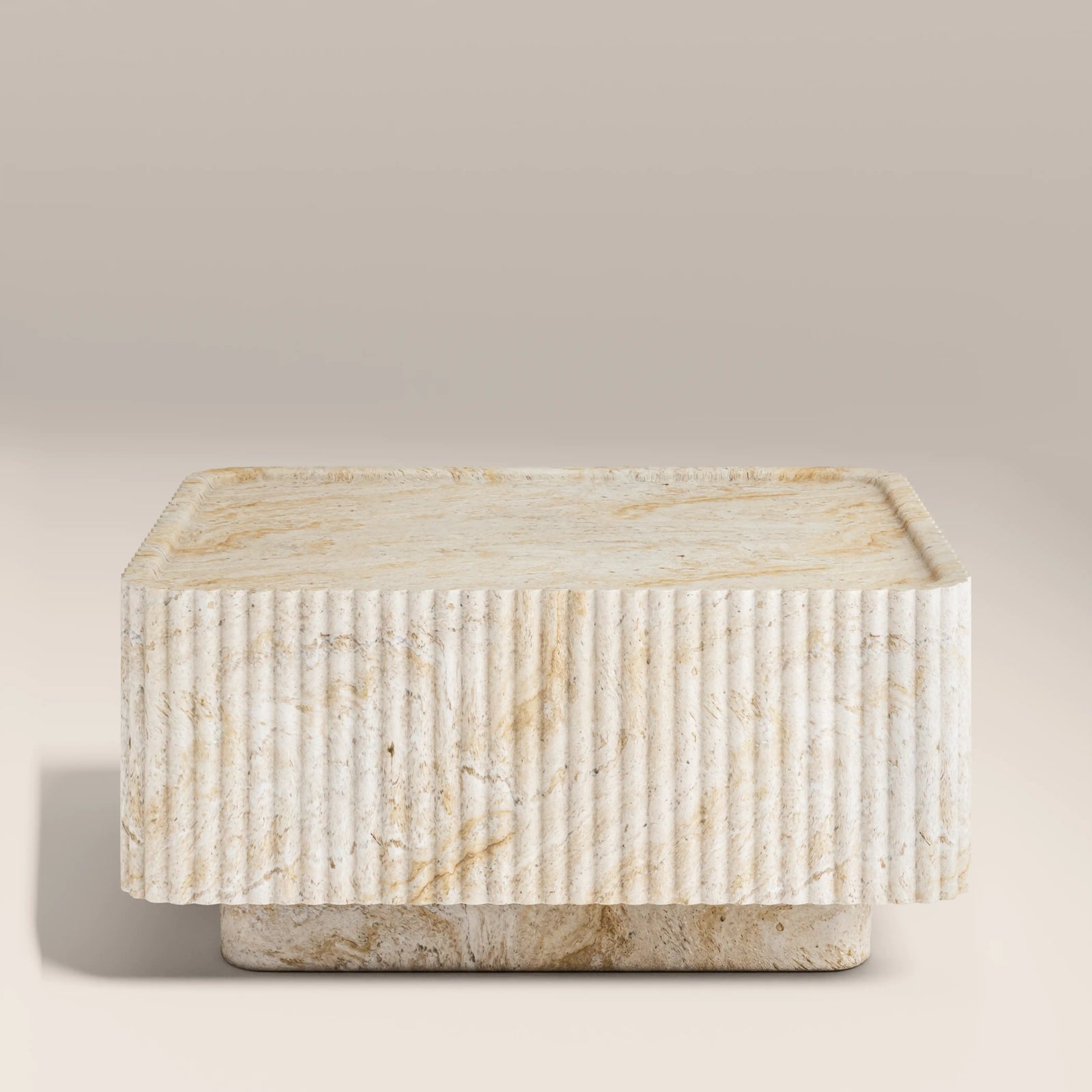 Osmond Square Coffee Table | Natural Travertine Effect