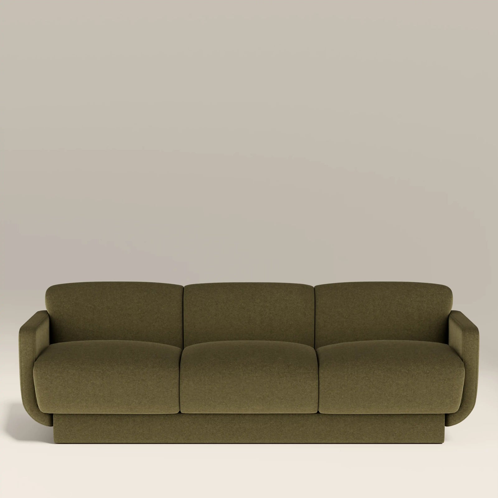 Connick 3 Seater Sofa | Moss Green Sustainable Mohair Velvet