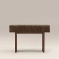 Janis 2 Drawer Console Table | Emperador Brown Honed Marble & Walnut