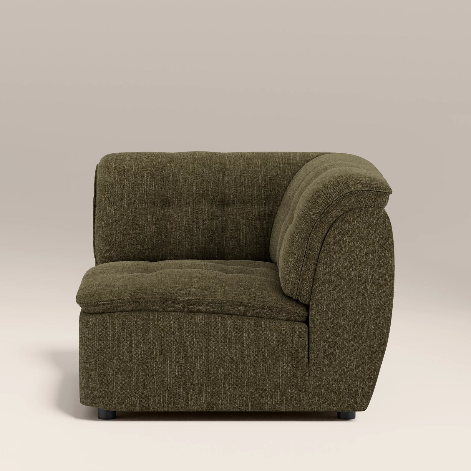 Bamba Corner Module Section | Olive Green Velvet Chenille