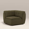 Bamba Corner Module Section | Olive Green Velvet Chenille