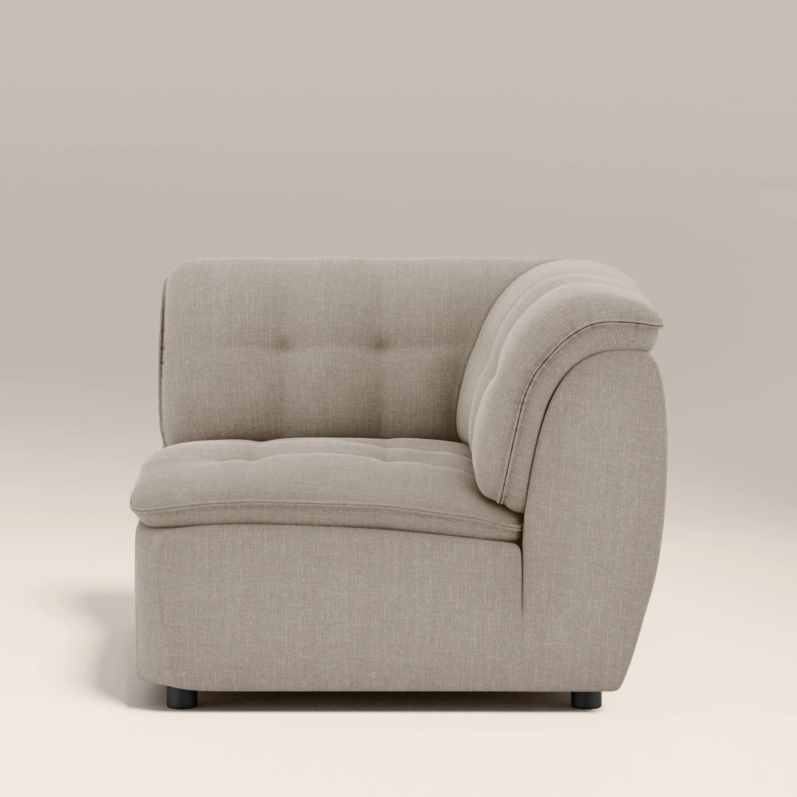 Bamba Corner Module Section | Pebble Grey Velvet Chenille