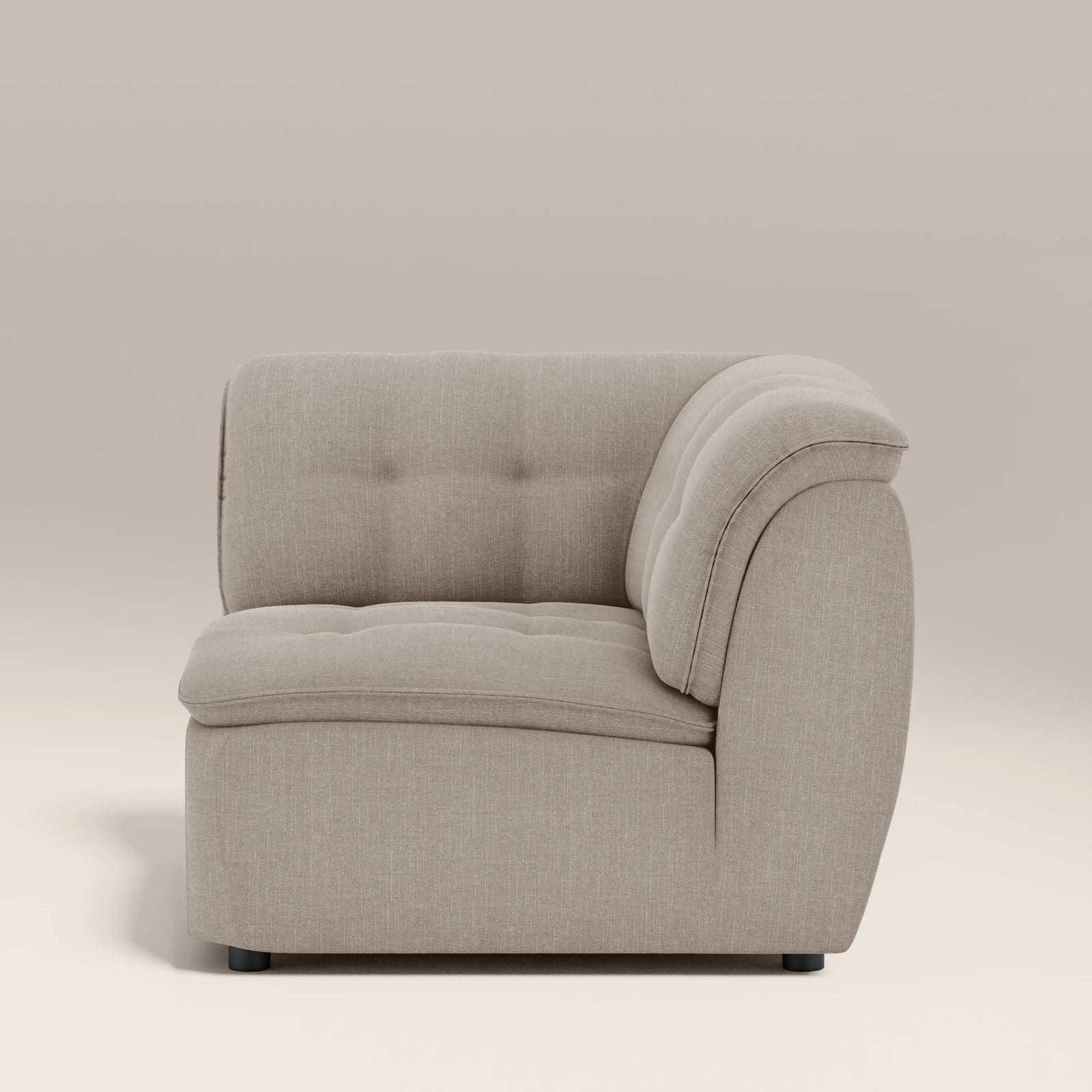 Bamba Corner Module Section | Pebble Grey Velvet Chenille