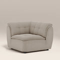 Bamba Corner Module Section | Pebble Grey Velvet Chenille