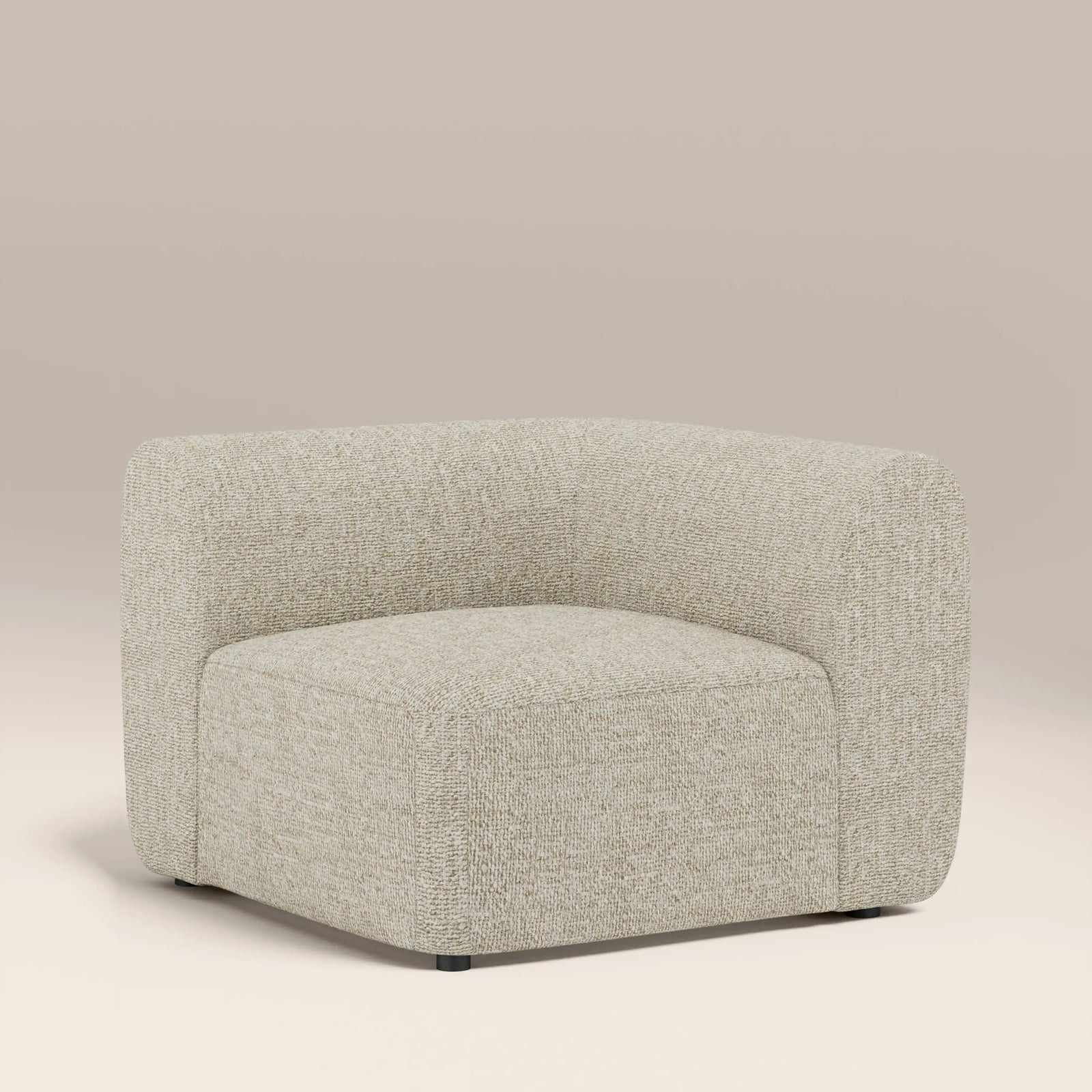 Malmo Corner Module Section | Oatmeal Woven Boucle