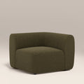 Malmo Corner Module Section | Olive Green Velvet Chenille