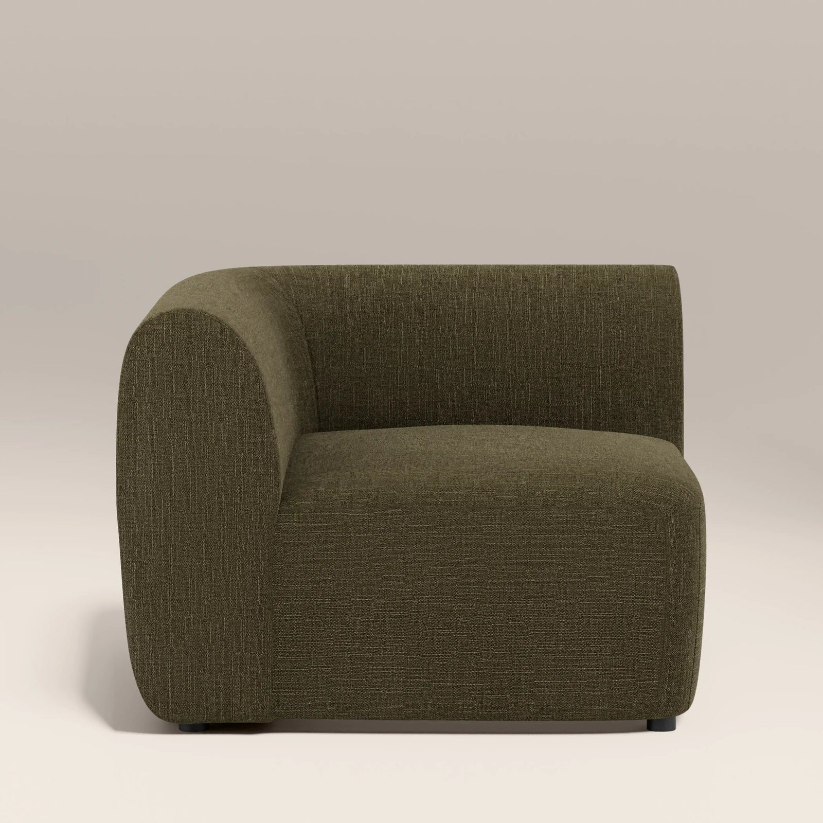 Malmo Corner Module Section | Olive Green Velvet Chenille