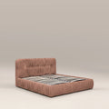 Bronte Ottoman Storage Double Bed | Blush Pink Sustainable Velvet