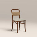 Daisy Wooden Dining Chair | Speckled Stone Sustainable Boucle & Walnut