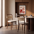 Daisy Wooden Dining Chair | Speckled Stone Sustainable Boucle & Walnut