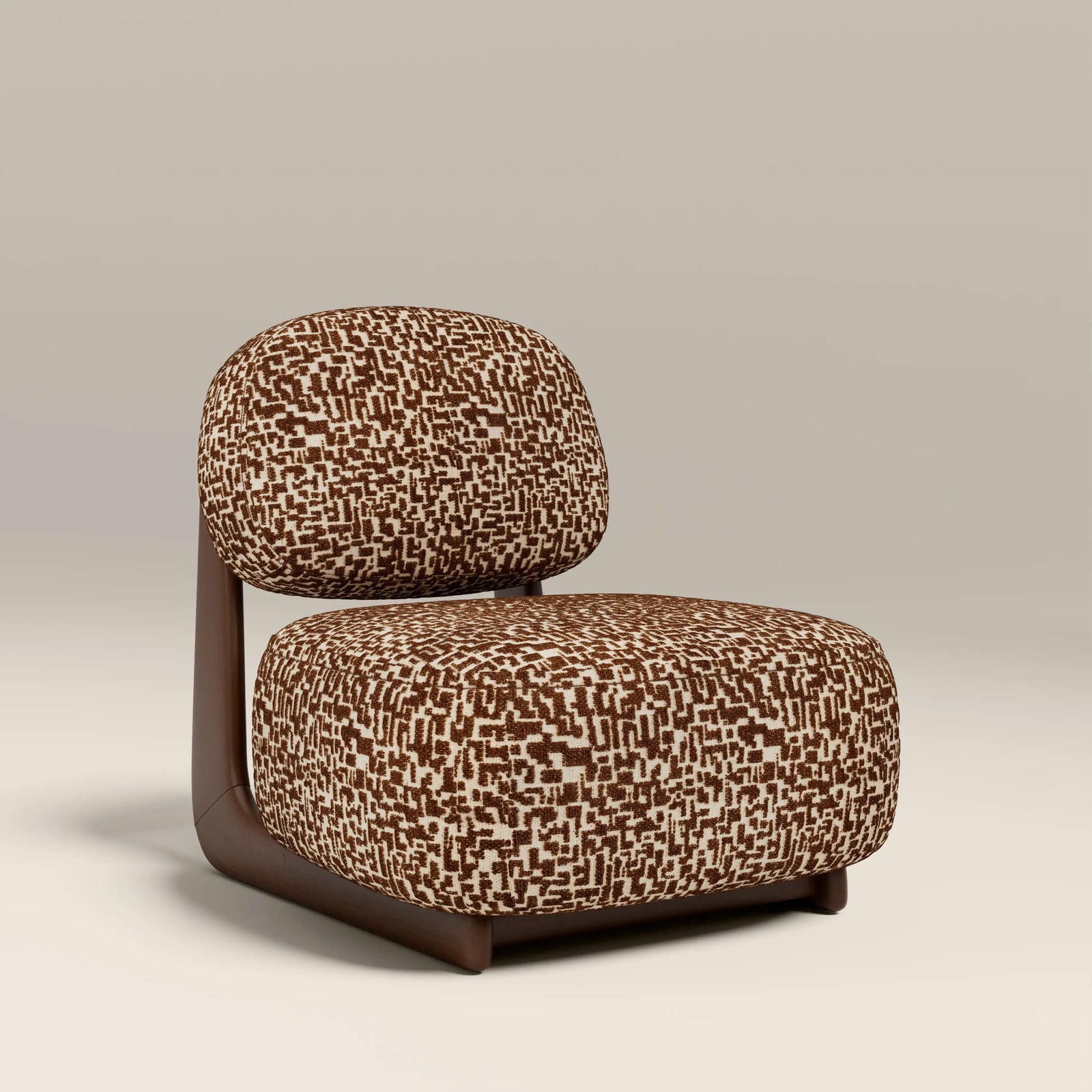 Didsbury Accent Chair | Ochre Maze Boucle & Walnut